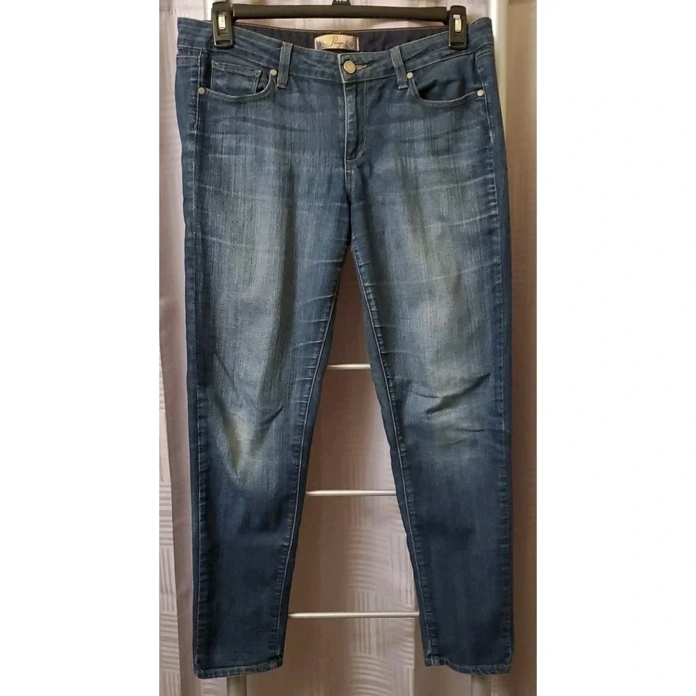 Paige Jeans Womens 31 Blue‎ Peg Skinny Denim Medium Wash